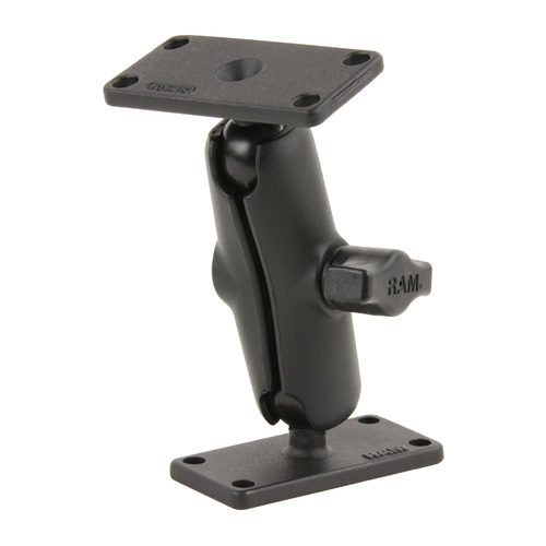 RAM-B-102U-153 :: RAM Double Ball Mount with Two 1.5" x 3" Plates