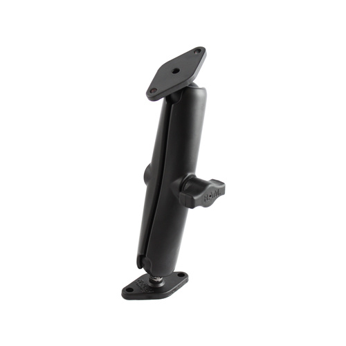 RAM-B-102U-C :: RAM 1" Ball Mount With Long Arm And Two Diamond Bases