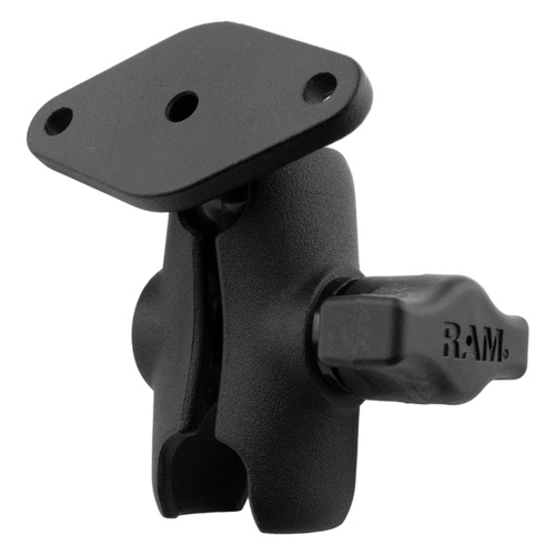 RAM-B-103-A-238U :: RAM Double Socket Arm with Diamond Plate - B Size Short