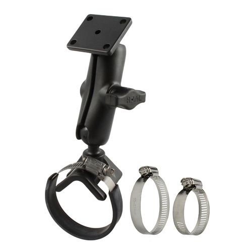 RAM-B-108-40U :: RAM Double Ball Hose Clamp Kit 1" - 3" with AMPS Plate - Medium