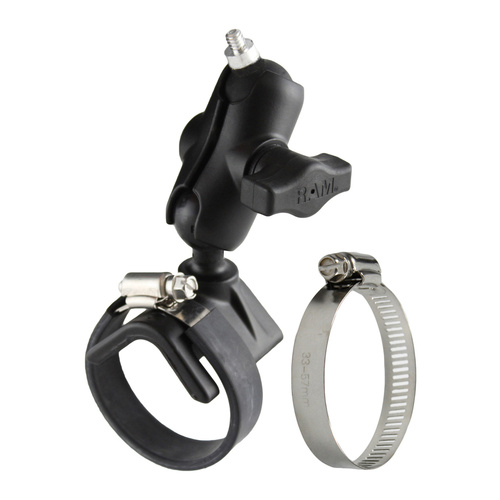 RAM Strap Hose Clamp Mount with 1/4"-20 Stud