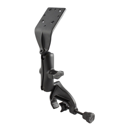 RAM-B-125U :: RAM Double Ball Yoke Clamp Mount with Angled Extension Plate - Medium