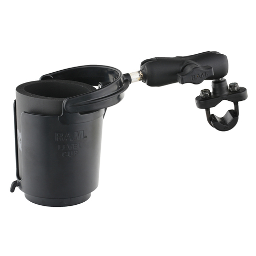 RAM-B-132RU :: RAM Level Cup 16oz Drink Holder with Handlebar U-Bolt Base