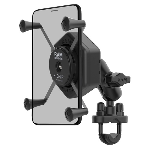 RAM X-Grip Large Phone Mount with Vibe-Safe™ & U-Bolt Base - Short