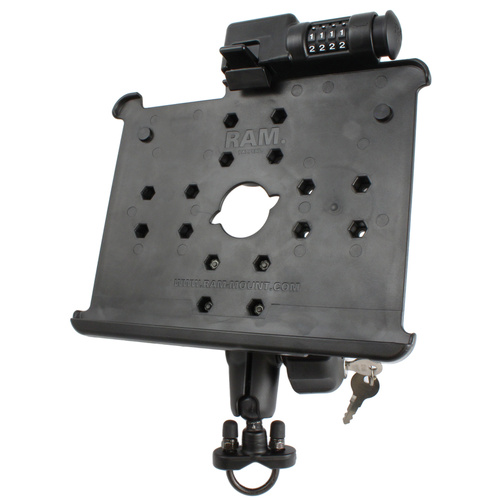 RAM Latch-N-Lock™ for Apple iPad Gen 1-2 with Handlebar U-Bolt Base