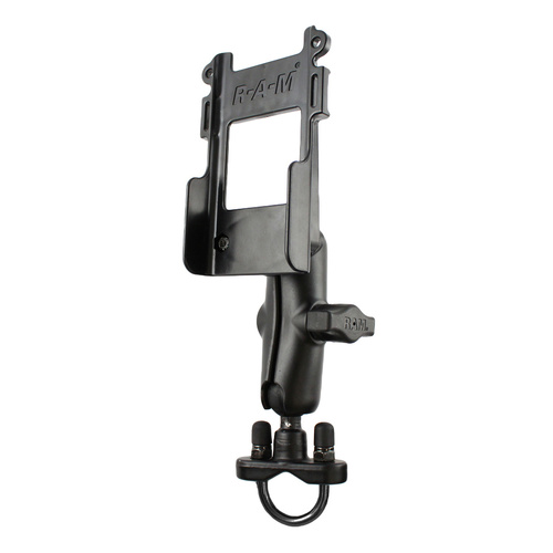 RAM-B-149Z-BC1U :: RAM Handlebar U-Bolt Mount with Universal Belt Clip Holder
