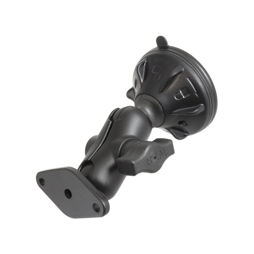RAM-B-166-2-AU :: RAM Twist-Lock™ Small Suction Cup Double Ball Mount