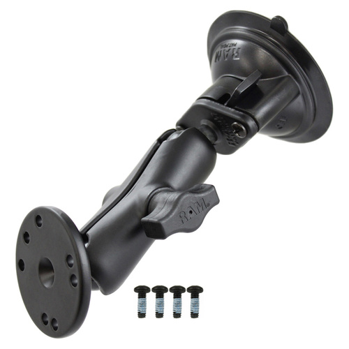 RAM-B-166-202U-UK1 :: RAM Twist-Lock™ Suction Cup Mount with Round Plate & Hardware