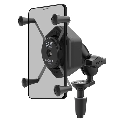 RAM X-Grip Large Phone Mount with Vibe-Safe™ & Fork Stem Base - Short