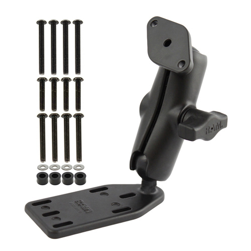 RAM-B-183U :: RAM Offset Reservoir Cover Double Ball Mount