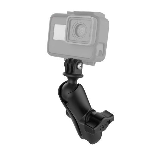 RAM-B-202-GOP1-201U :: RAM Double Socket Arm with Universal Action Camera Adapter