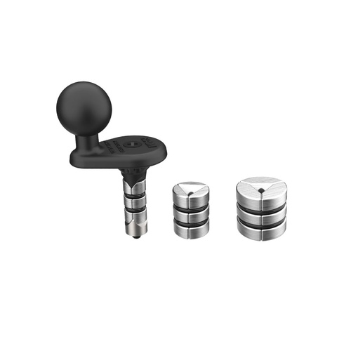 RAM-B-342WU :: RAM Motorcycle Fork Stem Wedge Ball Base - 12-32mm Holes