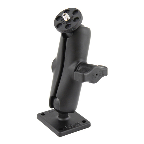 RAM Double Ball Mount with AMPS Plate and 1/4"-20 Action Camera Adapter