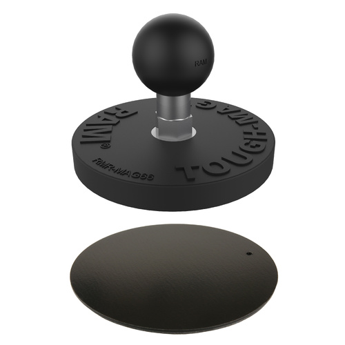 RAM-B-MAG66PU :: RAM Tough-Mag™ 66MM Diameter Magnetic Ball Base with Steel Plate