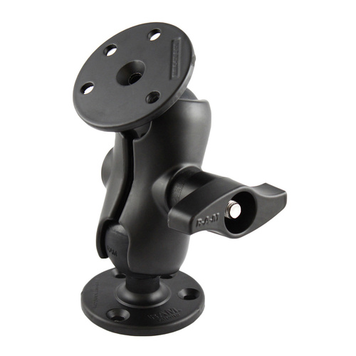 RAM-D-101U-C :: RAM Double Ball Mount with Two Large Round Plates - D Size Short