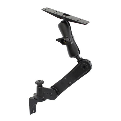 RAM-D-101U-GE1 :: RAM Vertical Ratchet Mount with Double Ball Mount and Electronics Plate