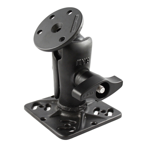 RAM-D-112-D :: RAM Drill-Down Mount with Single Socket Arm & Large Round Plate