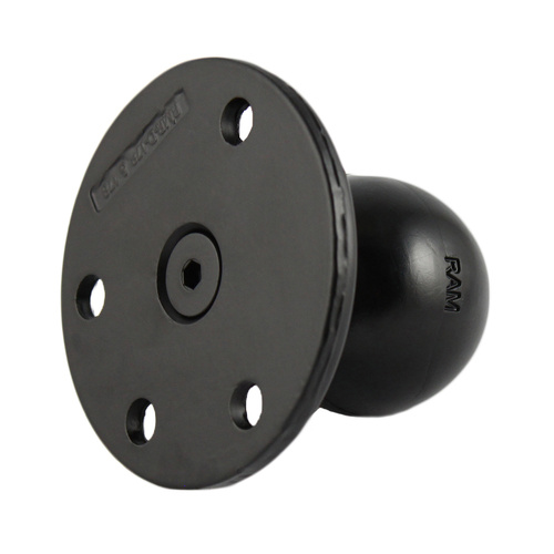 RAM-D-202U-IN1 :: RAM Large Round Plate with Ball & Steel Reinforced Bolt - D Size