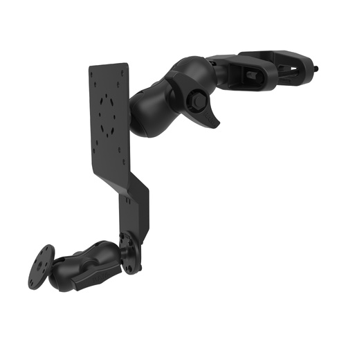 RAM-D-247-C-254-DIS1U :: RAM Universal Forklift Post Mount with Round Plate & Accessory Option