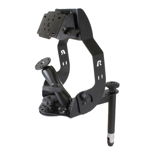 RAM-DIS-MDT2-8-101 :: RAM MDT Display Mount with Long Flange, Ball Mount & 8" Upper Pole