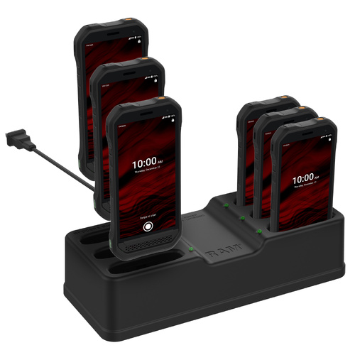 RAM-DOCK-6G-KYO1PU :: RAM 6-Port Charging Dock for Kyocera DuraForce Ultra 5G E7110