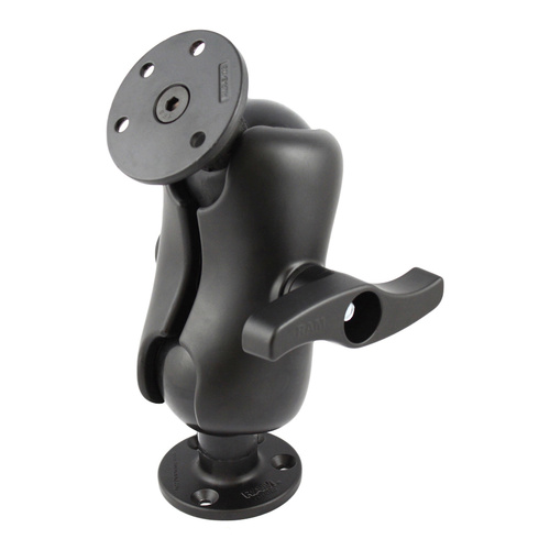 RAM-E-101U-D-IN1 :: RAM Double Ball Mount with Steel Reinforced Round Plates - E Size Short