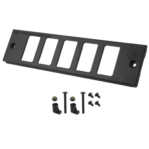 RAM-FP2-S5-0830-1450 :: RAM Tough-Box™ 2" Faceplate with Five Switch Ports