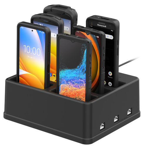 RAM-GDS-DOCK-6G15P-RJ45 ::GDS 6-Port Power + RJ45 Dock for Handhelds with IntelliSkin
