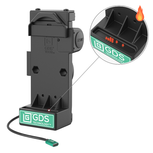 RAM-GDS-DOCK-V12-U1CPHU ::GDS Uni-Conn™ Spring Loaded Powered Dock - Heated Pins