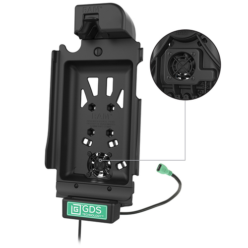 RAM-GDS-DOCKF-SAM55U :: GDS VEHICLE DOCK MUSB W/ FAN FOR SAMSUNG TAB A 8.0 2019 SM-T290, T295