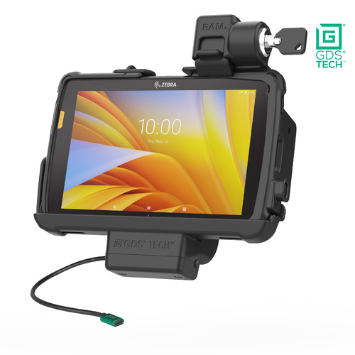 RAM-GDS-DOCKL-ZE20PU :: GDS VEHICLE LOCKING DOCK FOR ZEBRA ET40/45 8" TABLET IN INTELLISKIN
