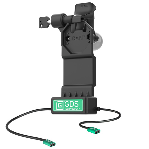 RAM-GDS-DOCKLL-U1CP-CU ::GDS Uni-Conn™ Left Locking Power + Single USB-C Dock