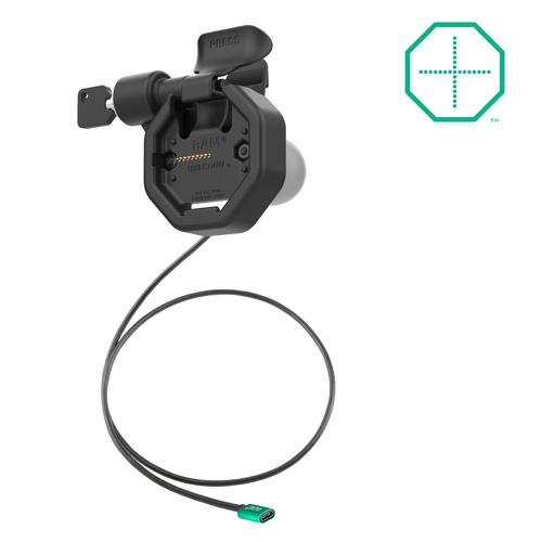 RAM-GDS-DOCKLL-U3CPU ::GDS Uni-Conn™ Powered Left Locking Snap-In Dock with USB-C Connector