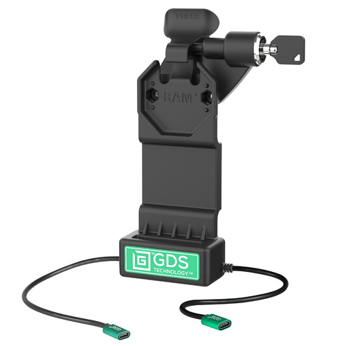 RAM-GDS-DOCKLR-U1CP-CU ::GDS Uni-Conn™ Right Locking Power + Single USB-C Dock