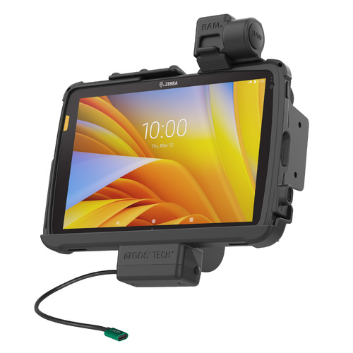 RAM-GDS-DOCKNLL-ZE21PU :: GDS POWER DATA NON-LOCKING LATCH VEHICLE DOCK FOR ZEBRA ET40/45 10" TABLETS WITH INTELLISKIN