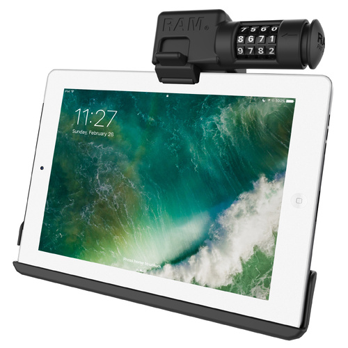 RAM EZ-Roll'r™ Combo Locking Holder for iPad 6th Gen, Air 2 + More