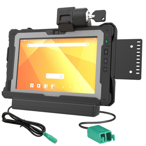 RAM-HOL-GE5PD2KLU :: RAM Locking Power + Dual USB Data Dock for Getac ZX80