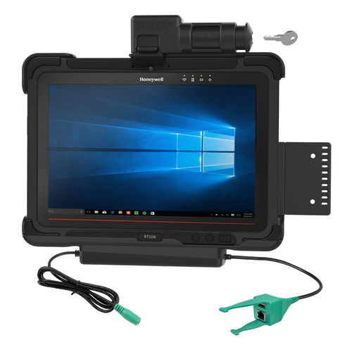 RAM Key Locking Power + USB-A & RJ45 Dock for Honeywell RT10 Tablet