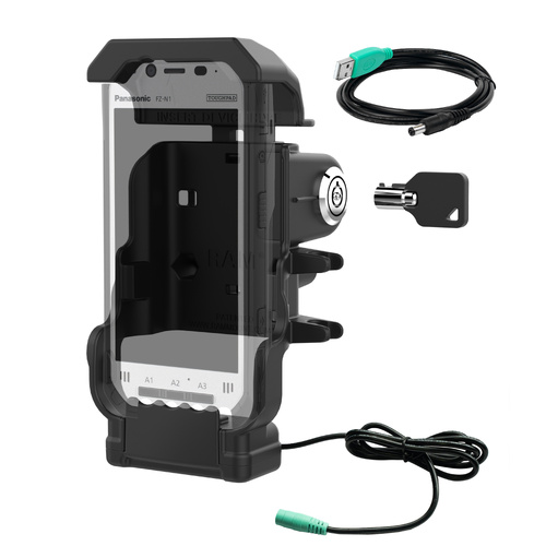 RAM Powered Key-Locking Cradle for Panasonic Toughbook FZ-N1 & FZ-F1