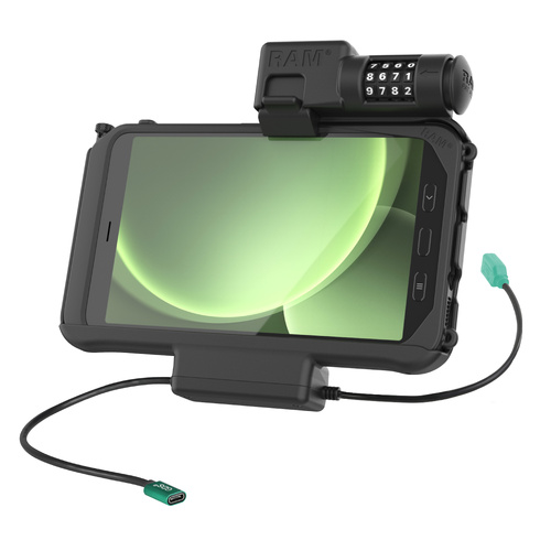 RAM-HOL-SAM58CPCL-1AU :: RAM Combo Locking Power + Data Dock for Samsung Tab Active5 & 3