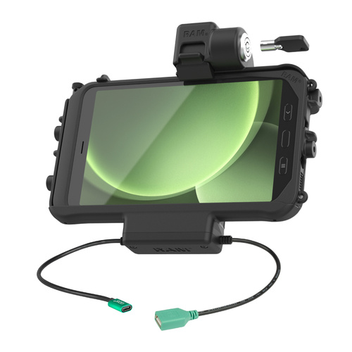 RAM Thin-Dock™ Locking Power + Single USB Dock for Tab Active5 & 3