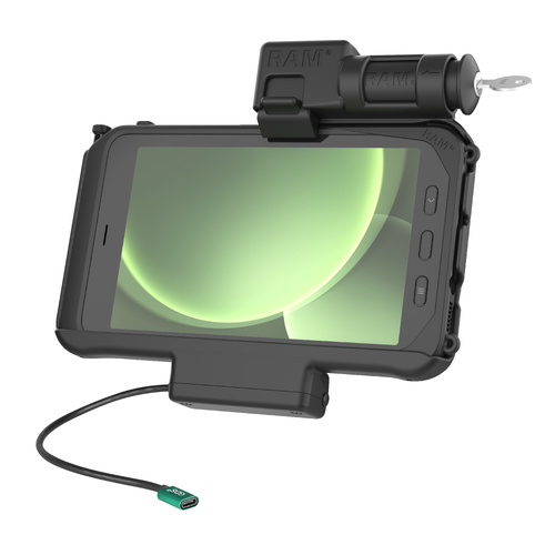 RAM-HOL-SAM58CPKLU :: RAM Key Locking USB-C Powered Dock for Samsung Tab Active5 & 3