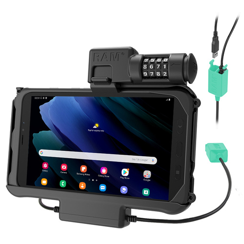 RAM Combo Locking Power + Dual USB Dock for Tab Active5 & 3