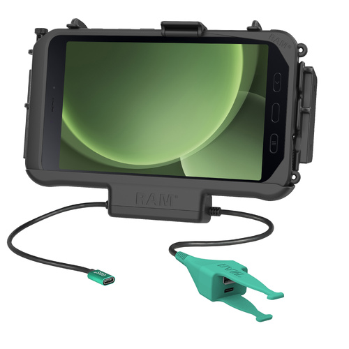 RAM USB-C Modular Dock + USB-C & USB-A Data for Samsung Tab Active5 & 3