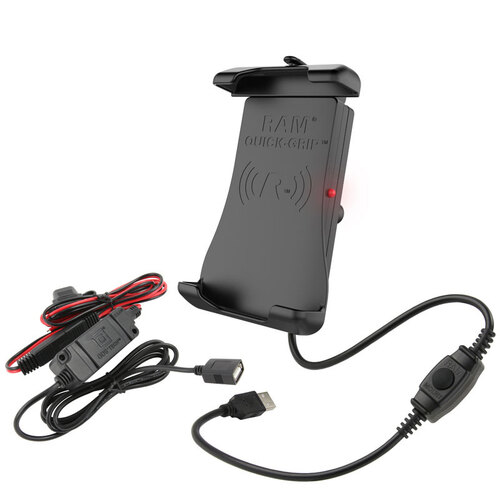 RAM-HOL-UN14WB-V7M :: RAM Quick-Grip Waterproof Wireless Charging Holder with Charger and Diamond Base