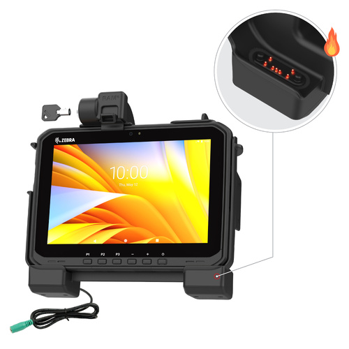 RAM Powered Locking Dock for Zebra ET6x - Heated Pins