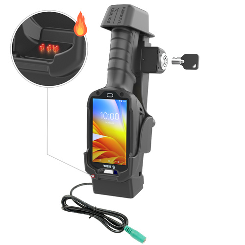RAM Locking Powered Dock for Zebra TC8300 - Heated Pins