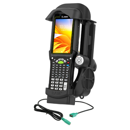 RAM Locking Powered Dock + Single USB-A for Zebra MC9400 & MC9300