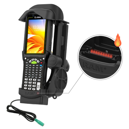 RAM Powered Dock for Zebra MC9400 & MC9300 - Heated Pins