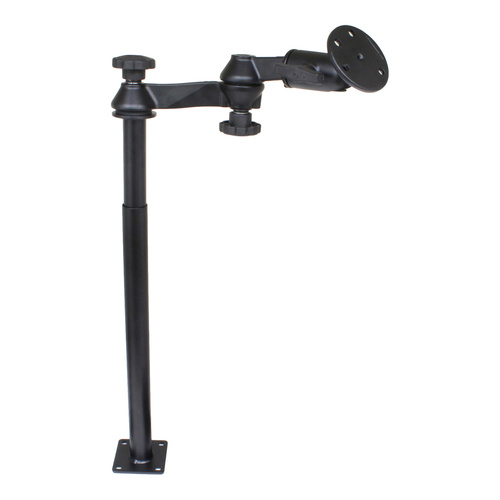 RAM-VP-SW1-1218-240 :: RAM Tele-Pole™ with 12" & 18" Poles, Swing Arms & Large Round Plate